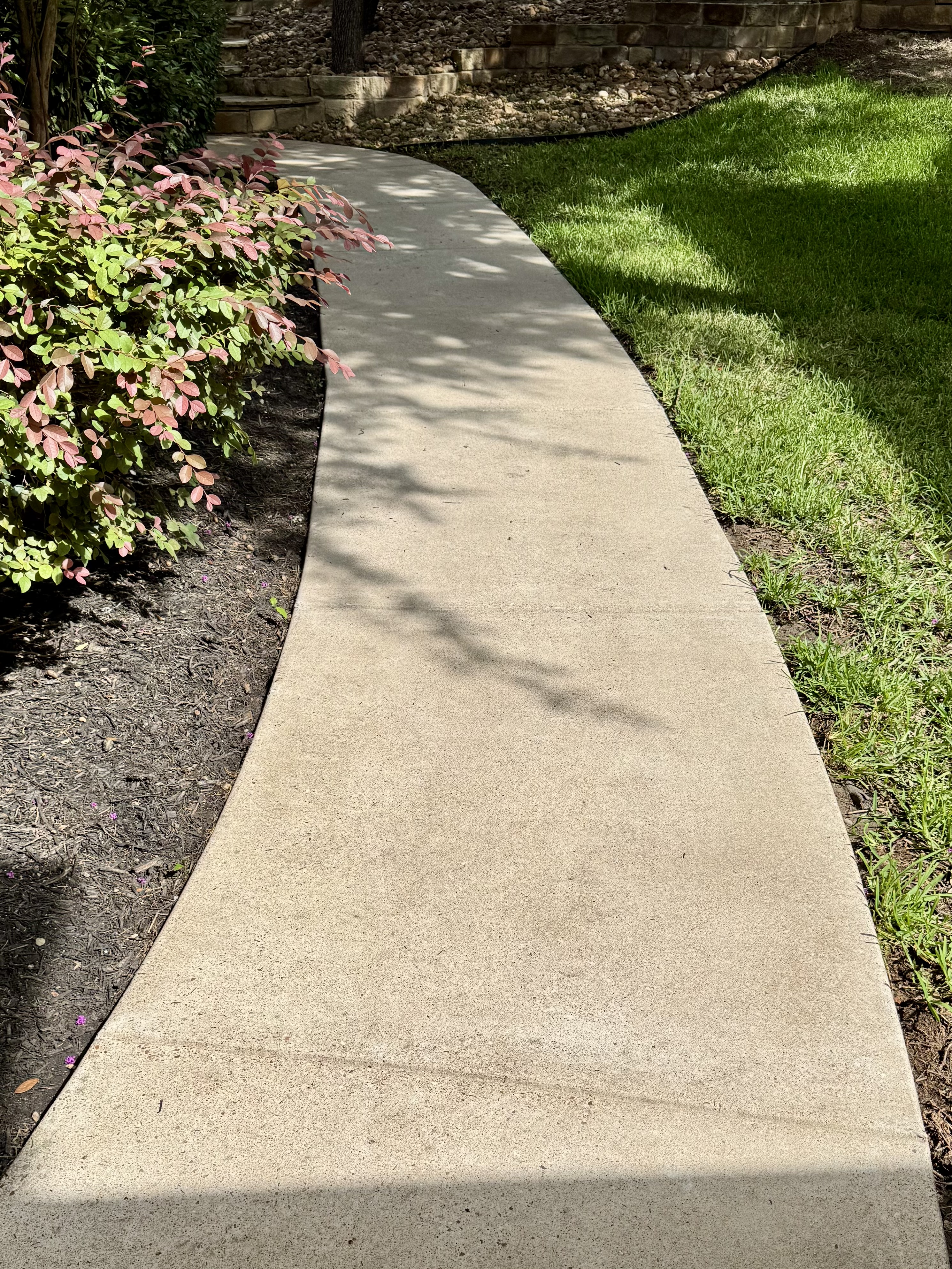 After — walkway after pressure washing